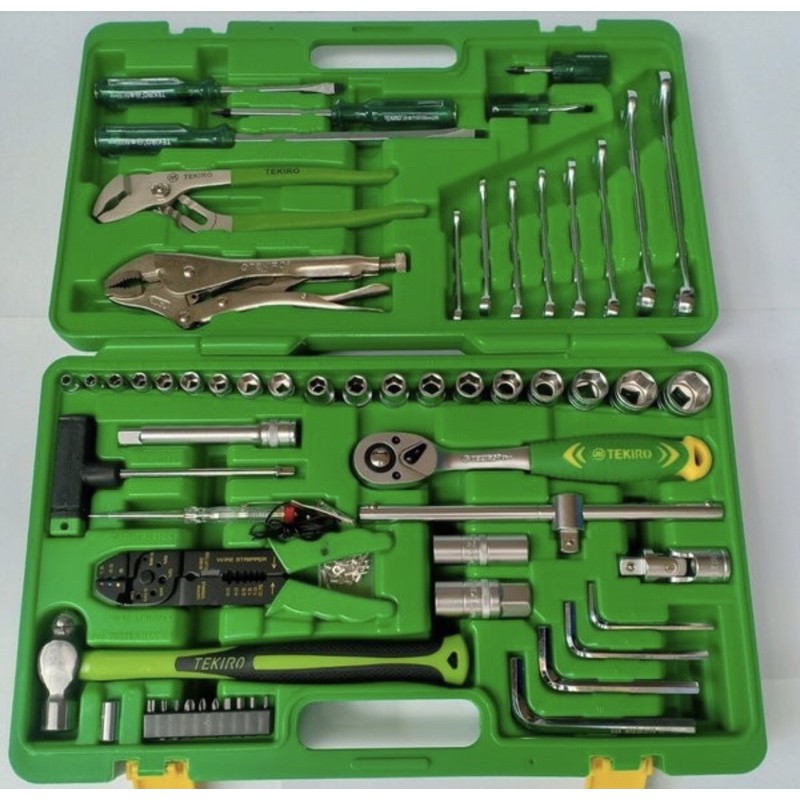 MEKANIK TOOL SET 100 pcs TEKIRO Plastik PERKAKAS BENGKEL BERKUALITAS