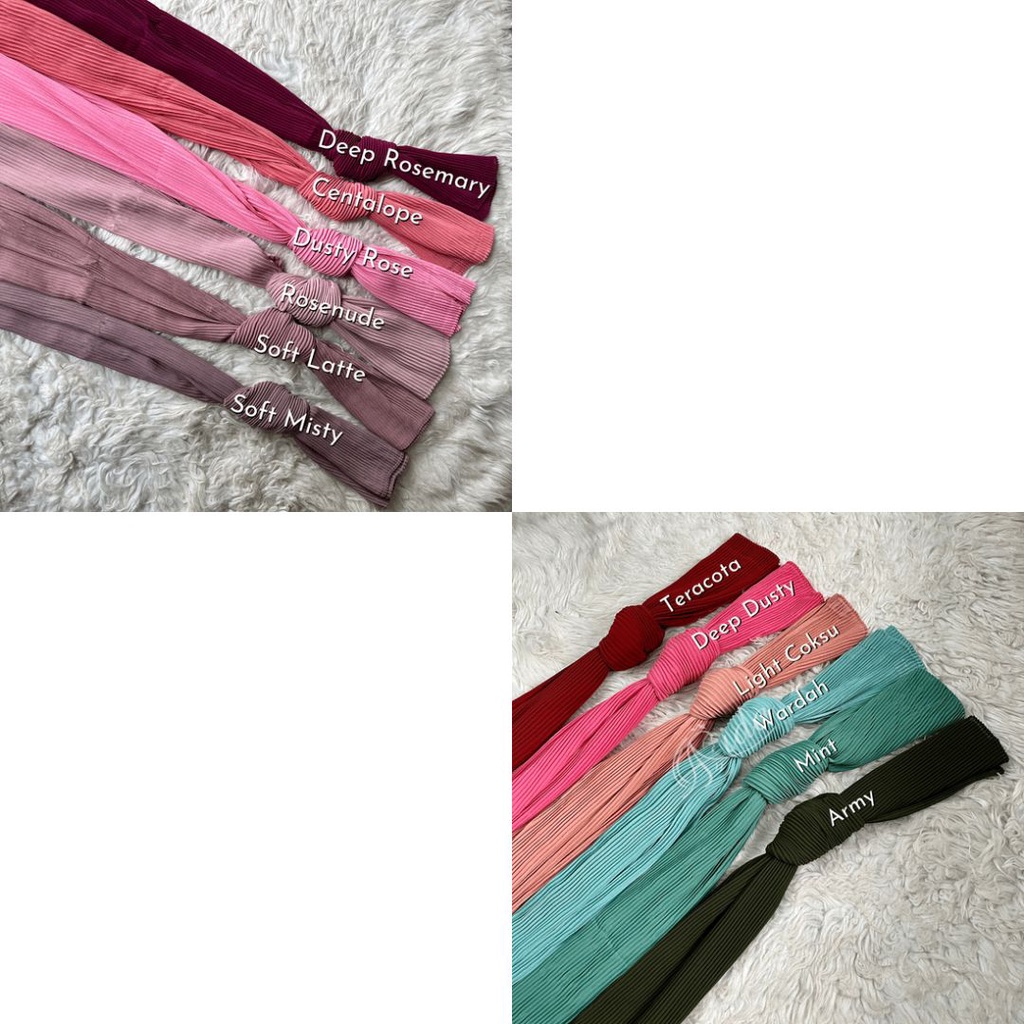 Pashmina FULL Plisket Lidi Kecil Jahit Tepi Tanpa Garis Tengah Premium