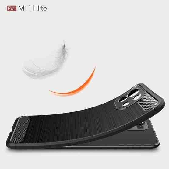 Case Slim Fit Carbon Xiaomi Mi 11 Lite 6.55&quot; Softshell Fiber Multi Carbon Anti Melar