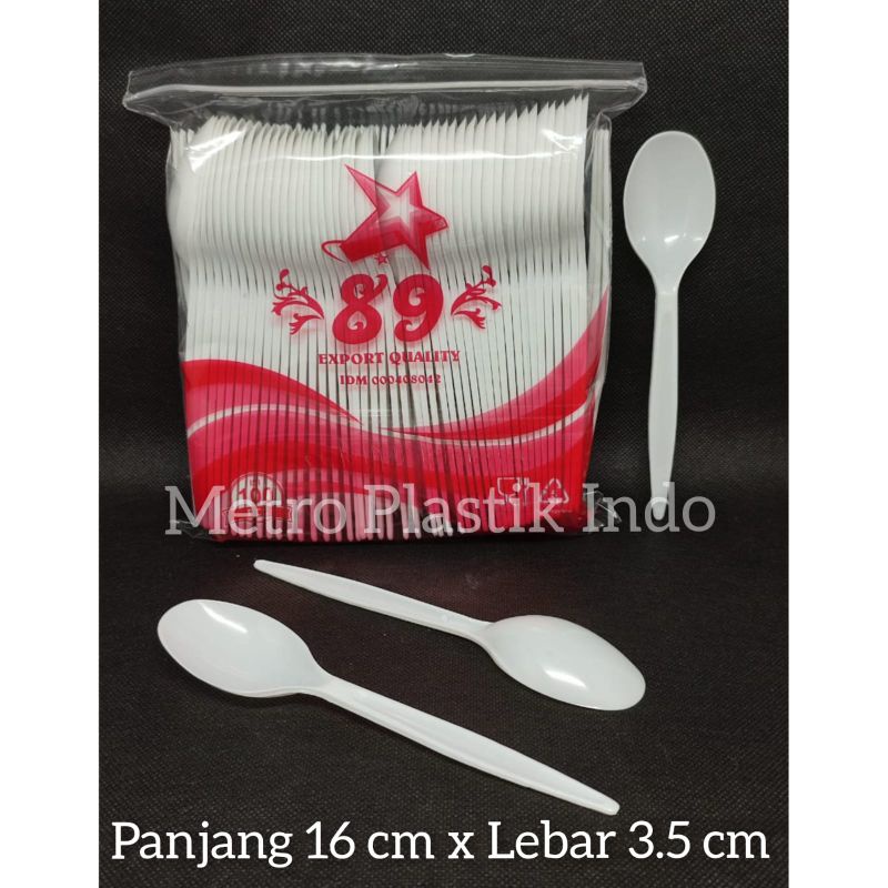 Jual Sendok Makan Plastik Putih Susu Isi Pcs Sendok Makan Panjang Shopee Indonesia