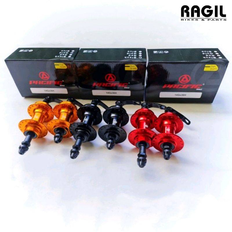 HUB FREEHUB BOSCH BOS SEPEDA PACIFIC LUBANG HOLE 32 36 32H 36H DRAT ULIR MERAH HITAM EMAS GOLD SELI 