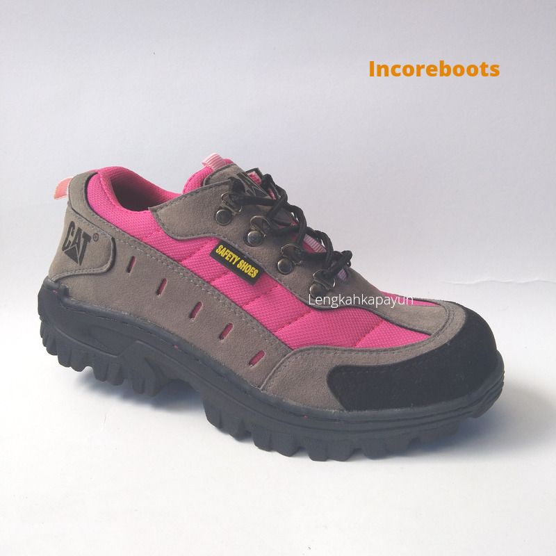 Safety Shoes 36-40 Sepatu Boots Wanita Ujung Besi Warna Abu Hitam