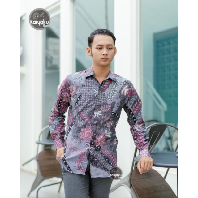 kemeja batik pria elegan||atasan baju pria dewasa||kemeja pria slimfit