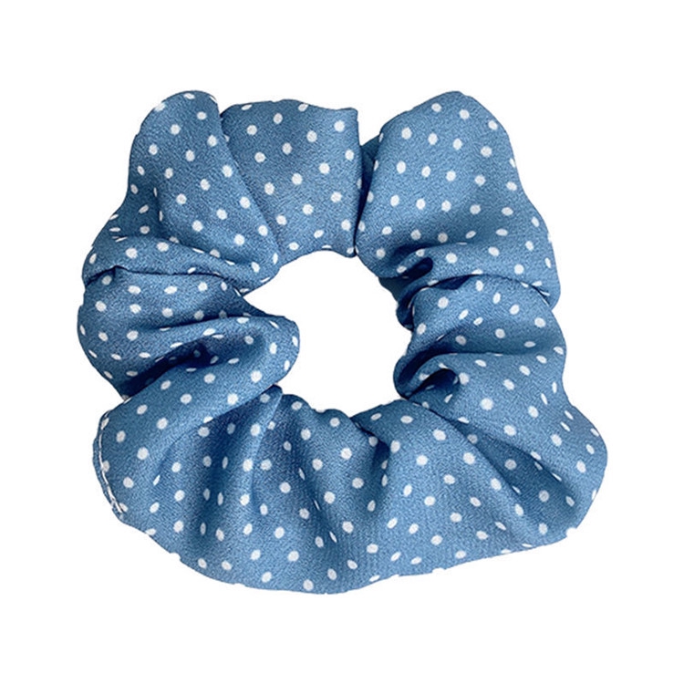 Ikat Rambut Korea Wanita Scrunchie Scrunchies Bunga Polkadot Kotak Aksesoris Gelang Karet (Kimiko)