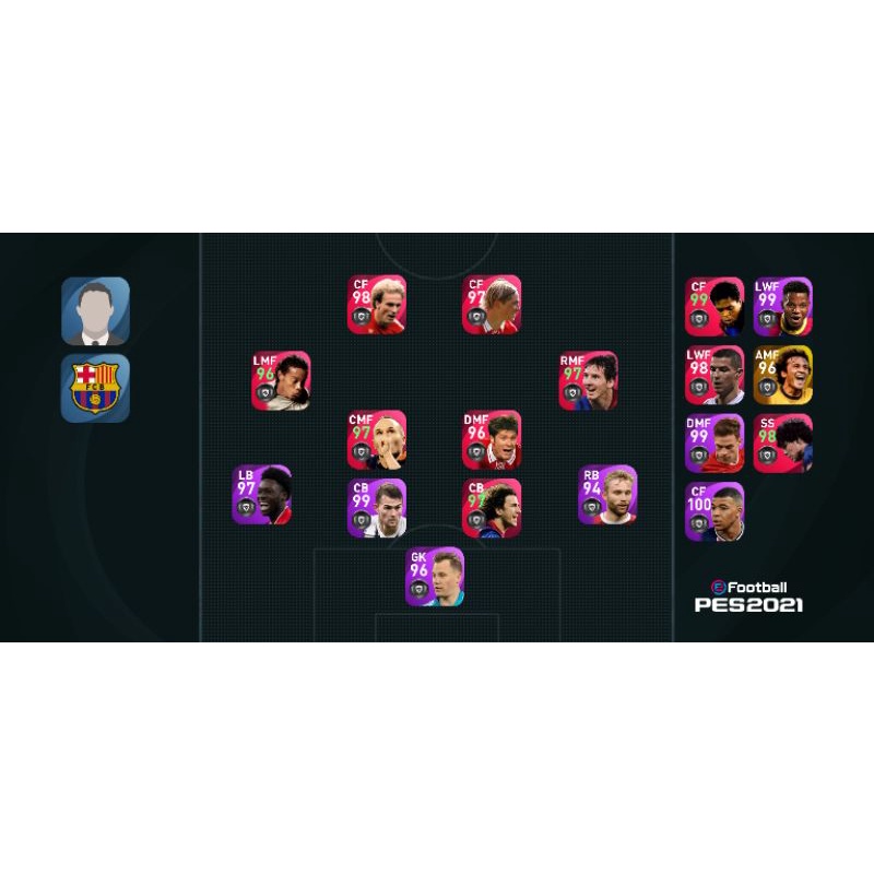 Akun Pes Mobile(Reg Indo) Iconic (Rumme×Torres) Messi shop, Ronaldinho, Iniesta