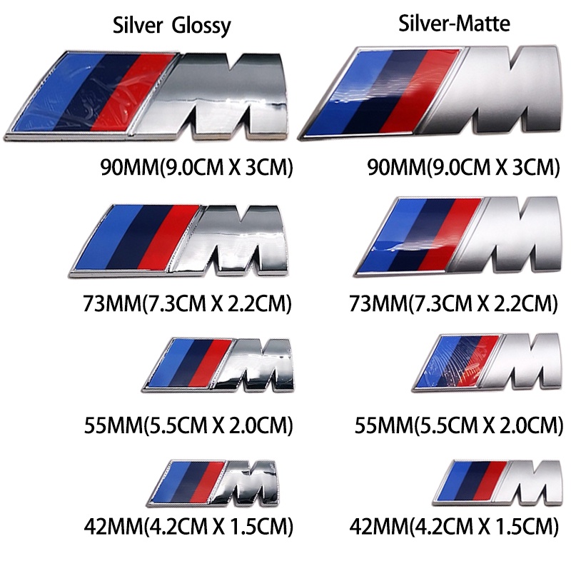 Stiker Logo Bmw M E90 M1 M2 M3 M4 M5 M6 M760 M8 Bahan Abs