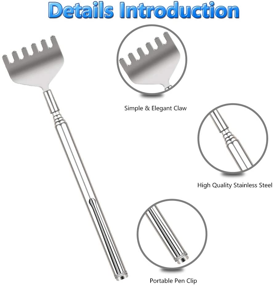 Alat Penggaruk Punggung Teleskopik Bahan Stainless Steel