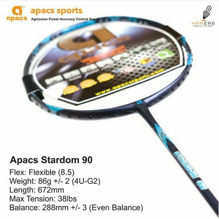 Raket Badminton Apacs Stardom 90 Max Tens 38lbs 100 Original Shopee Indonesia