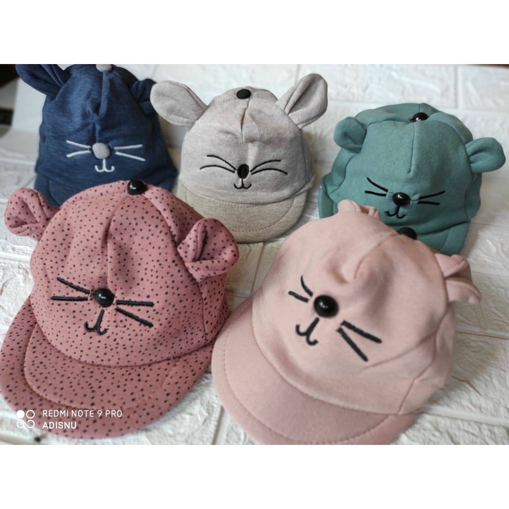 Topi Pet Bayi Busan Motif &amp; Halus