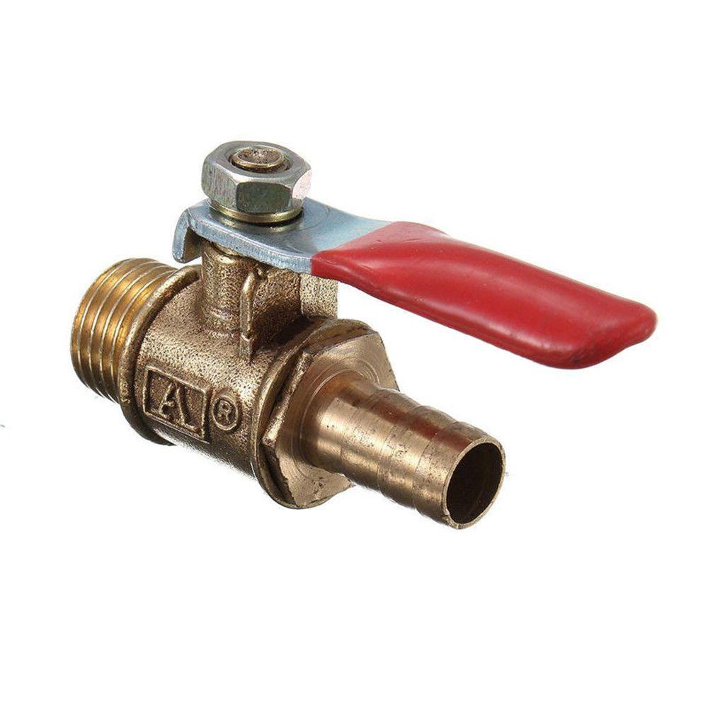 [Elegan] 1/4 ''Ball Valve Kuningan Gagang Merah Untuk Sistem Irigasi Male Thread Motorized Ball Valve