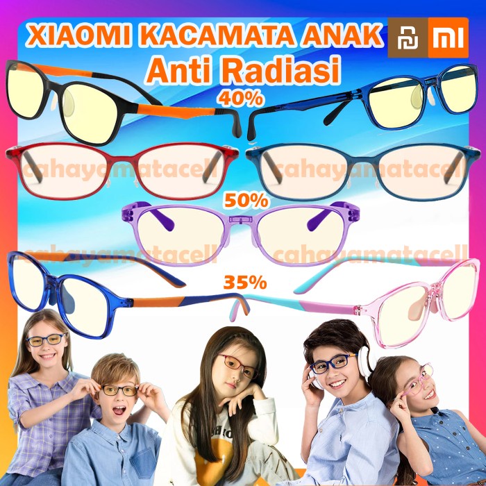 Xiaomi Mijia Glasses Kids Kacamata Anak Anti Blue Radiasi 35 - Filter 35 Blue