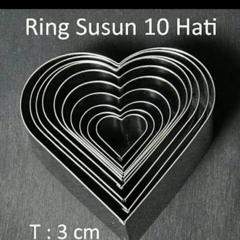 RING CUTTER LOVE / HATI / CETAKAN KUE KERING MODEL HATI
