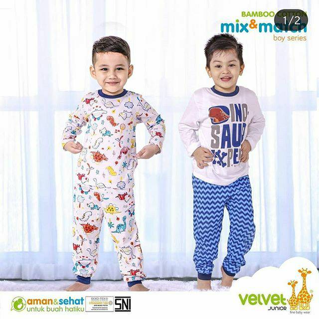 PIYAMA BAMBOO COTTON BOY DINO VELVET  JUNIOR  BEST SELLER 