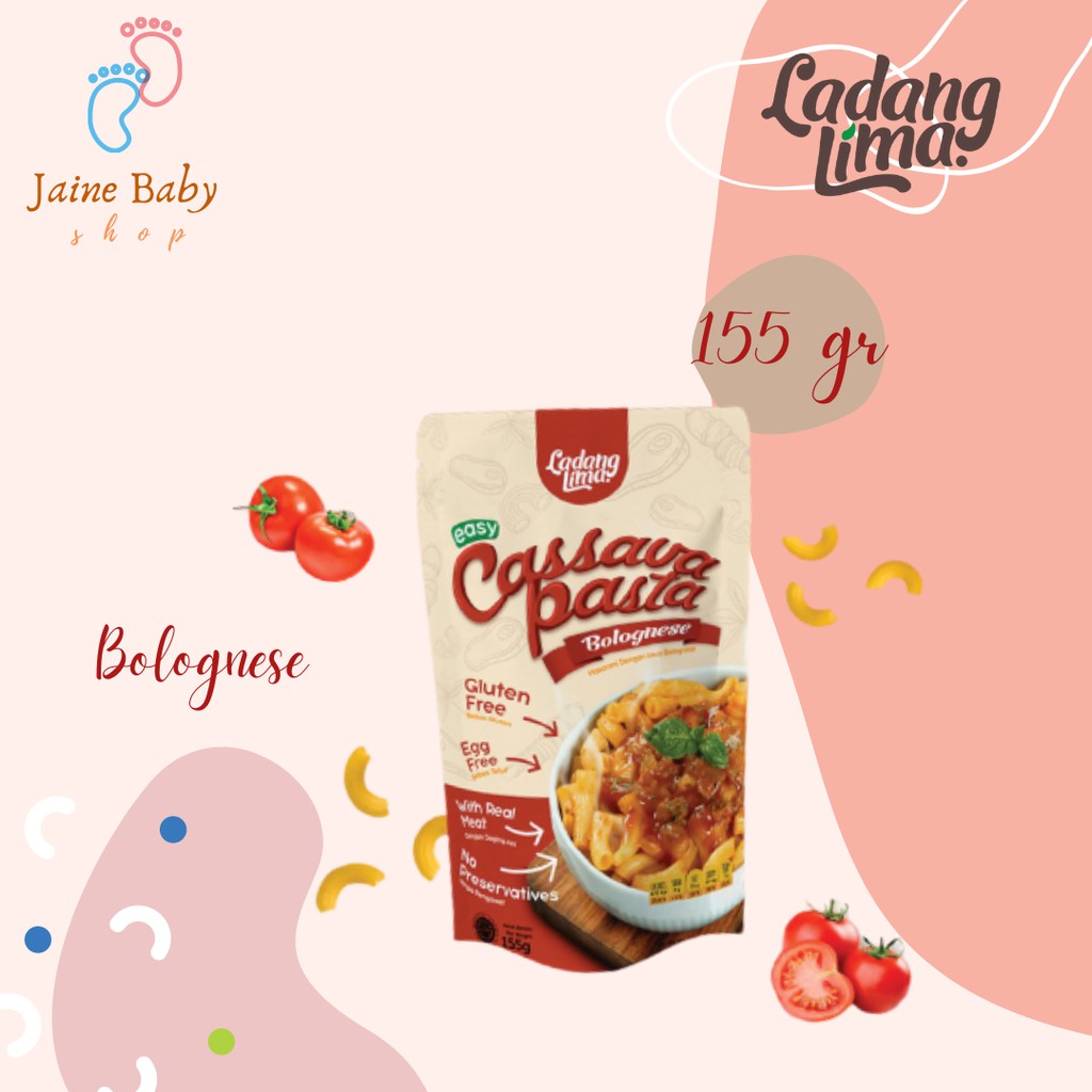 

Ladang Lima Cassava Pasta Macaroni Bolognese 155 gr