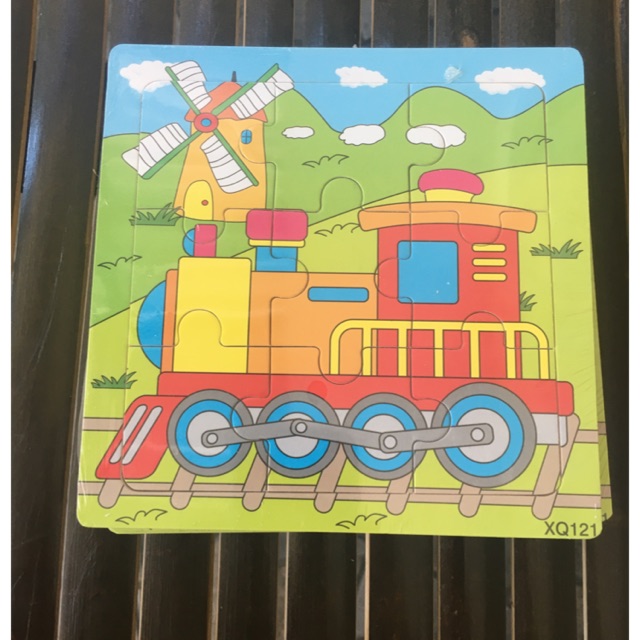 MAINAN EDUKASI PUZZLE JIGSAW / PUZZLE KAYU - KERETA API