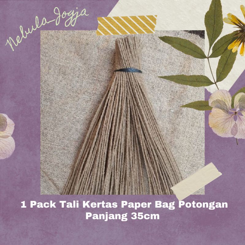 

1 Pack Tali Kertas Paperbag Paper Bag Siap Pakai Panjang 35cm isi 200pcs