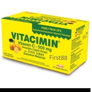 Vitacimin Family Pack isi 10 strip ( 20 tablet ) rasa Lemon