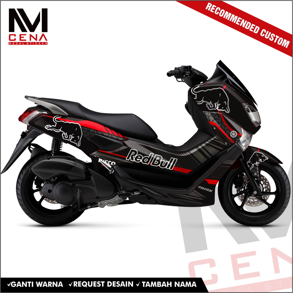 Sticker Striping Decal Nmax full body sticker Nmax red bull custom desain