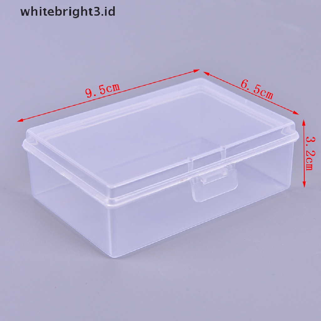 {whitebright3.id} 2pcs/set Transparent Plastic Boxes Playing Cards Container Storage Poker Case ,