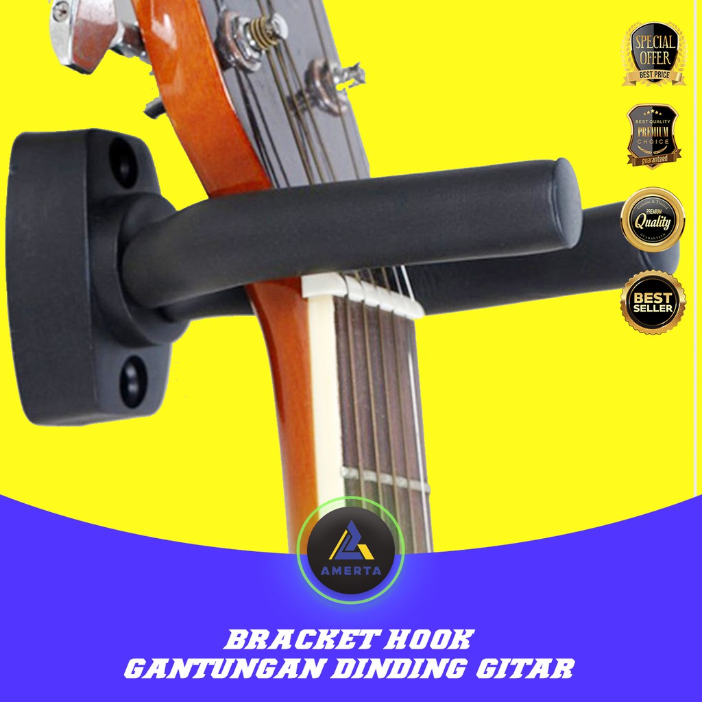 Stand Gitar / Bracket Gitar / Gantungan Dinding Gitar - Black