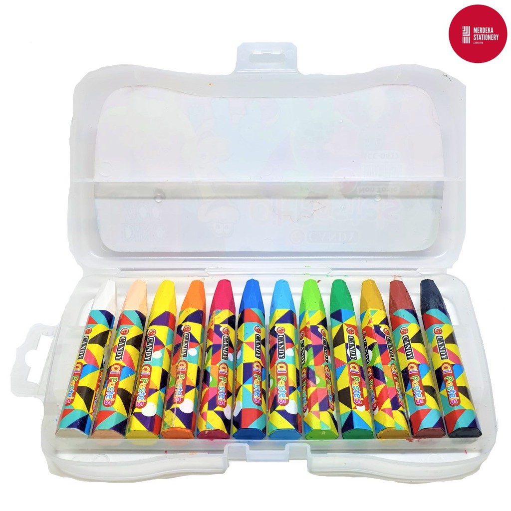 

Crayon/Krayon/Alat Warna 12 warna/color Oil Pastels Non Toxic CC-0417