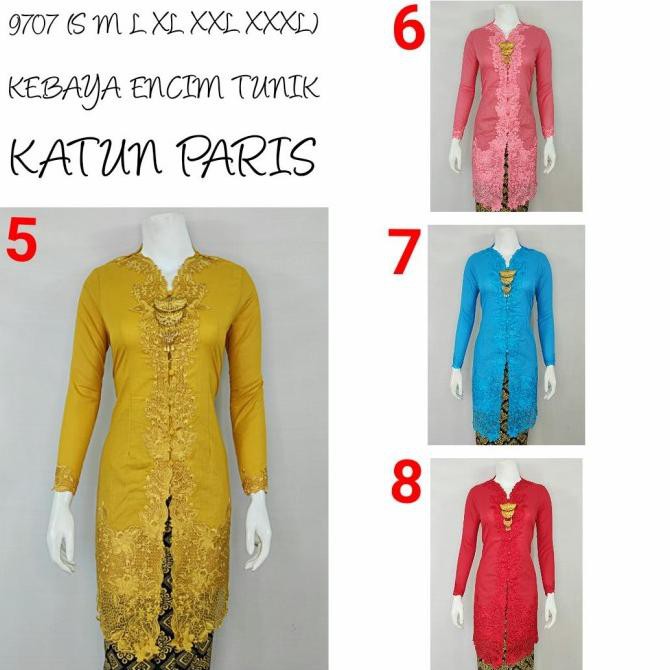 Indah Kebaya | 9569 | Kebaya Encim Tunik JUMBO Lengan Panjang Bordir