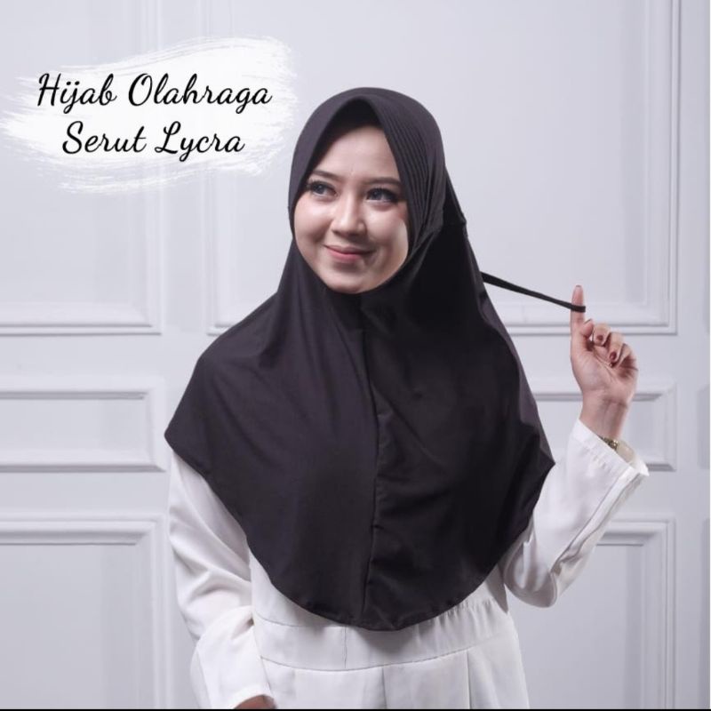 HIJAB SERUT JOKOWI / HIJAB SPORT / HIJAB OLAHRAGA/ KERUDUNG OLAHRAGA/KERUDUNG JOKOWI / KERUDUNG SEKO