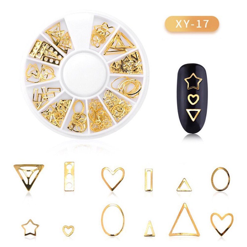 Rhinestones Nail Art Manik Manik rhinestone nail art wheel pernak pernik nail WHEEL GOLD TERLENGKAP