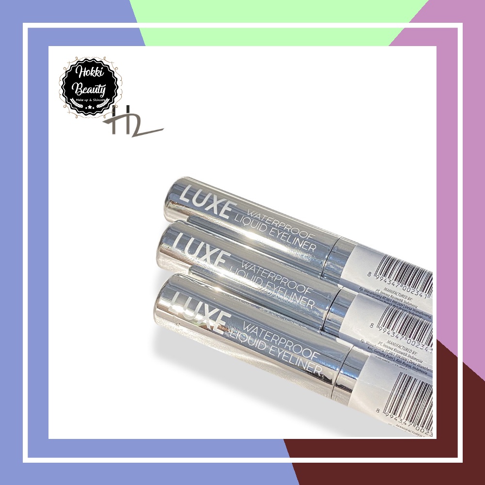 H2 Luxe Waterproof Liquid Eyeliner Black | Eyeliner Waterproof Tahan Lama | Eyeliner Liquid Original