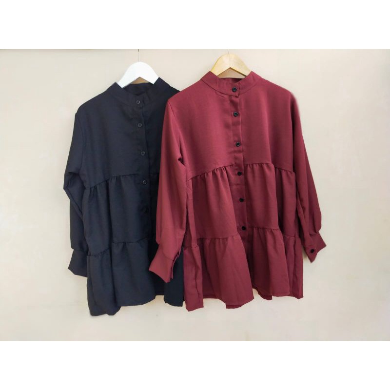 CEMEL BLOUSE-UKURAN M L XL XXL 3XL 5L BLOUSE JUMBO-ATASAN JUMBO-BAJU HIJAB