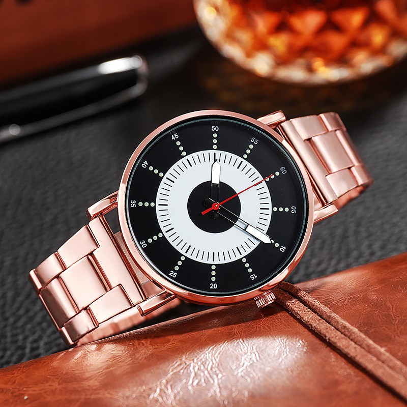 Jam Tangan Strap Stainless Steel Untuk Pria Quartz Analog Fashion Korean Style Import