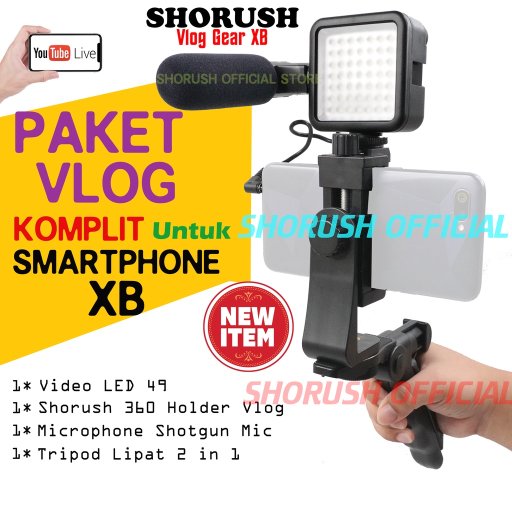 Paket Vlog Shorush Ultimate XB Vlogger Vlogging dan Livestreaming Kamera Vlog Youtuber