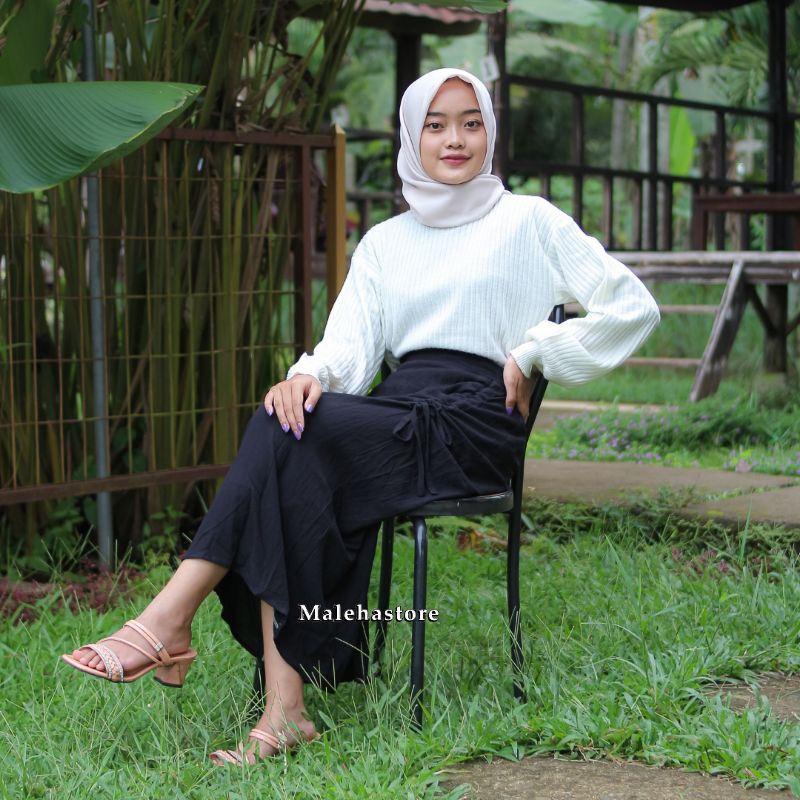 Rok Serut Terbaru Malehastore rok crinkle bawahan wanita rok serut crinkle kekinian model modis-5