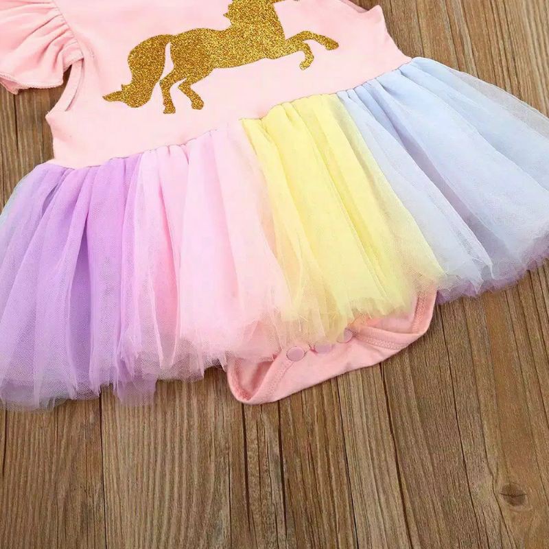 Ready Dress baby Girl Unicorn Dress tutu unicorn 12-18m import quality