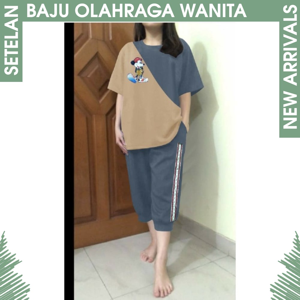 Baju senam aerobic seragam Merah putih zumba set Baju olahraga baju senam muslim aerobik Fitnes i.29