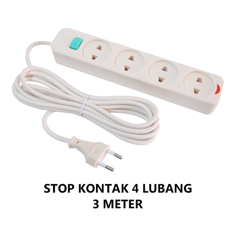 Kabel Oler Olor Koler Listrik Sambungan Perpanjangan panjang 1.5M 3M isi Stop Kontak 2 3 4 5 Lubang dengan Saklar Tombol on off dan di lengkapi lampu indikator