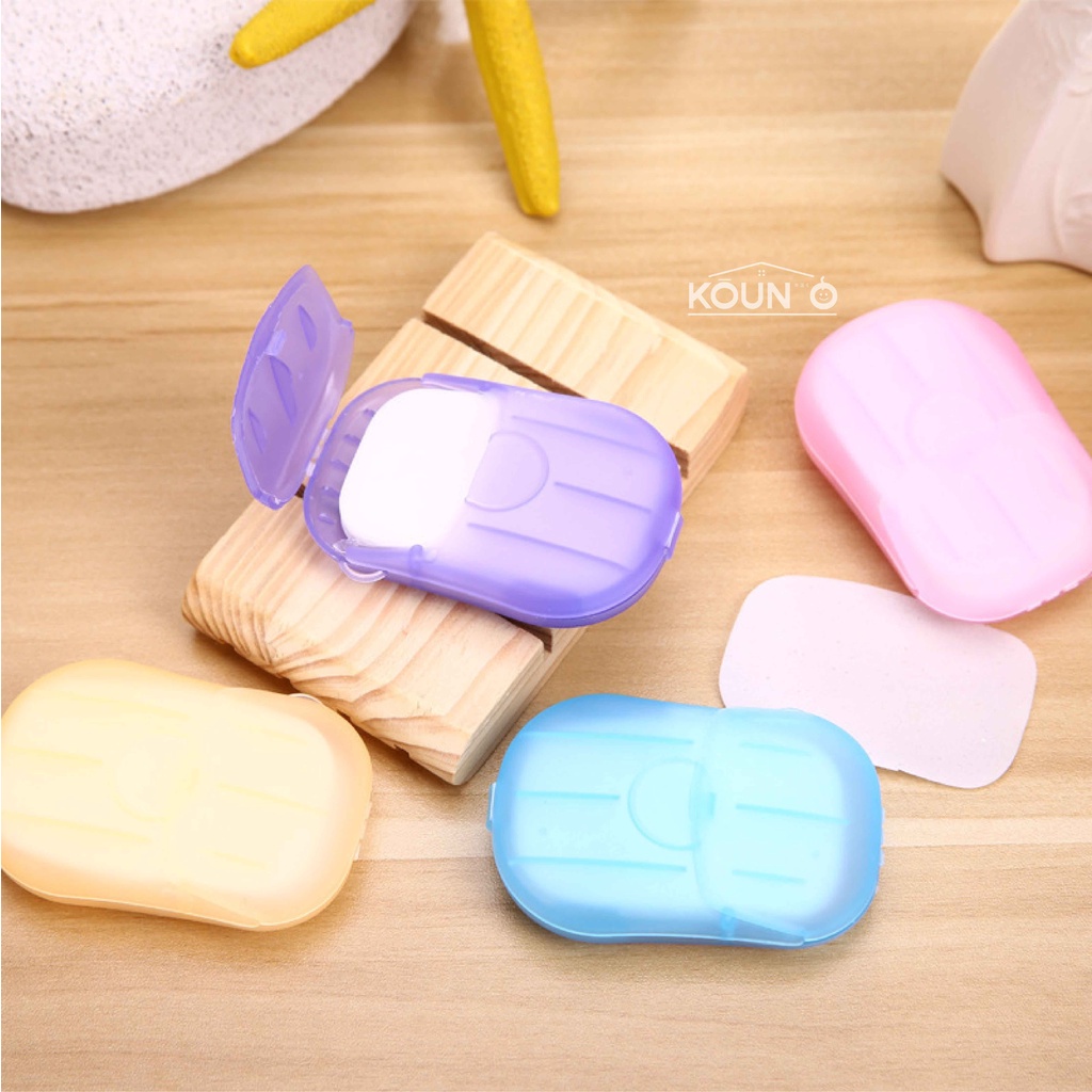 Sabun Cuci Tangan Kertas Mini Travel Disposable Paper Hand Soap Sabun Tangan Sabun Kertas Isi 20 lbr