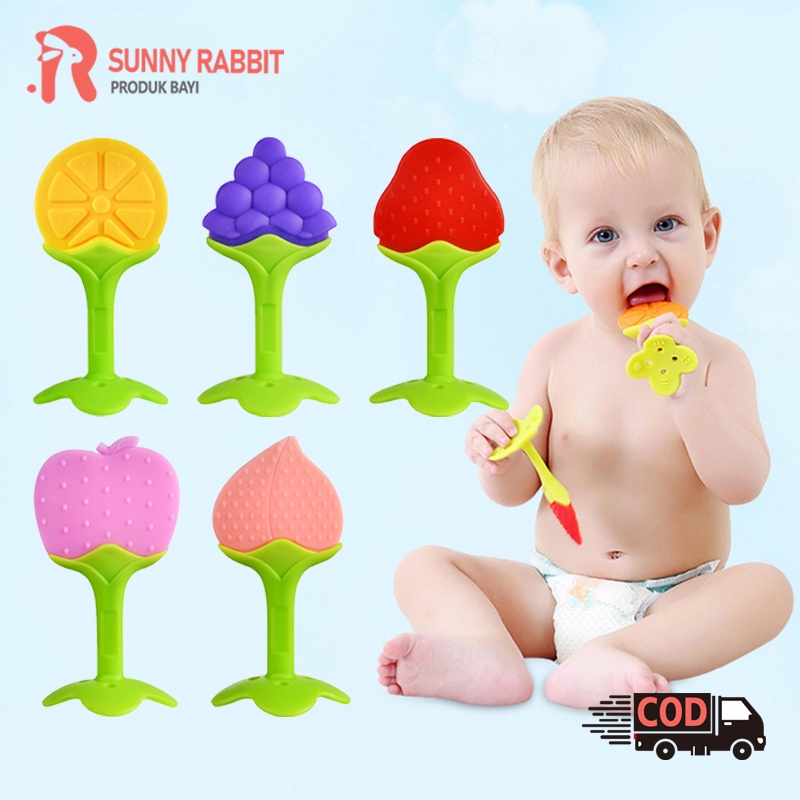 Teether bayi/Gigitan bayi silikon/Penumbuh gigi buah/Mainan gigitan bayi bahan silikon (B69)