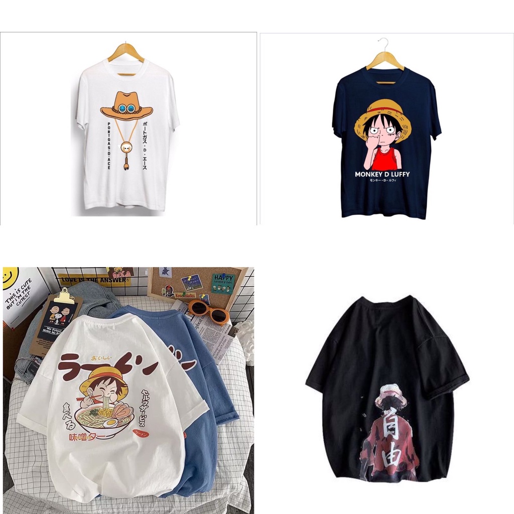 Kaos Distro Anime One Piece / Baju Distro Anime One Piece Luffy / Baju Unisex / Tshirt Anime One Pie