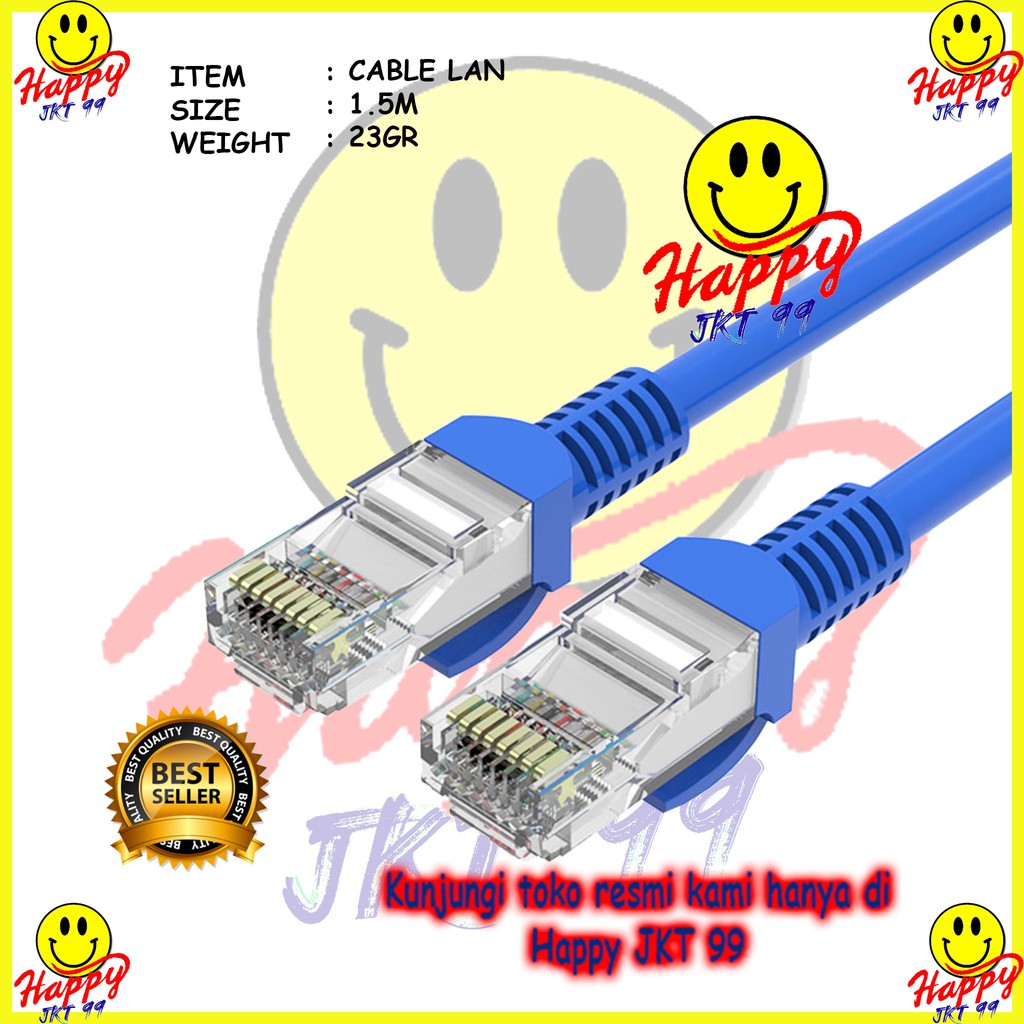 [ HAPPY JKT 99 ] KABEL LAN UTP 1.5M 1.5 M CAT5 CAT 5 METER