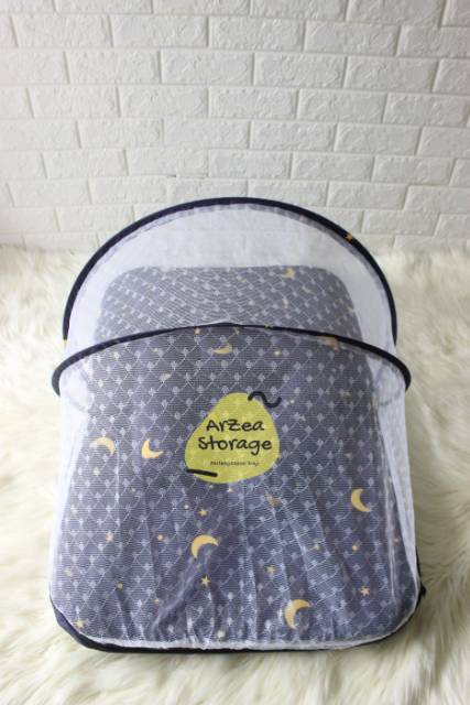 Kaaur bayi kelambi set bantal guling lilat bulan bintang navy