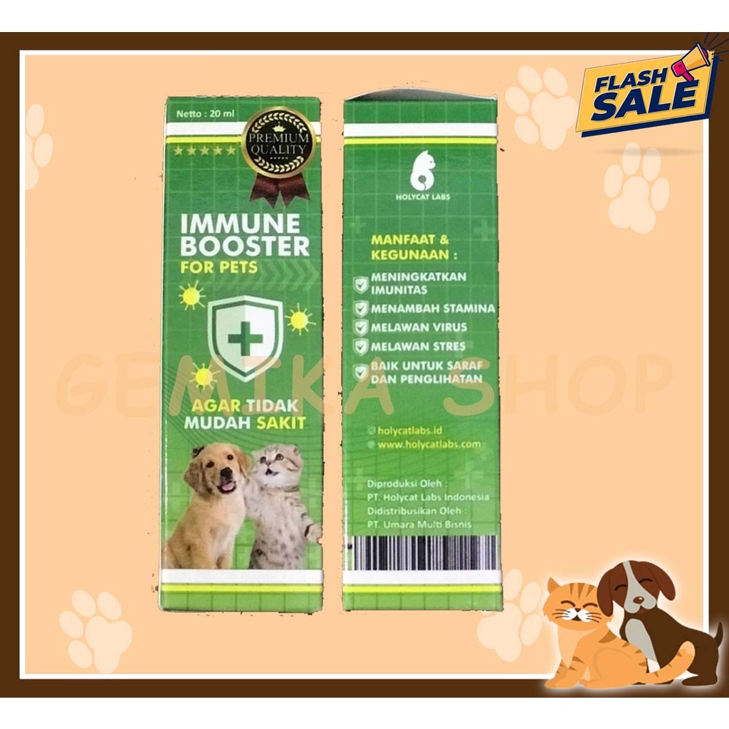 IMMUNE BOOSTER FOR PETS 20ML [VITAMIN ANJING KUCING]