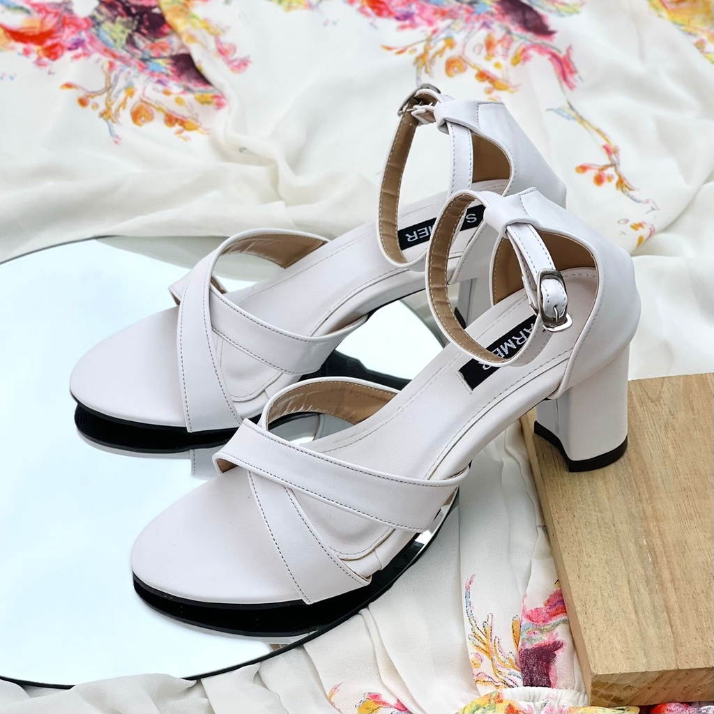 SARMER - NAILA HEELS WHITE