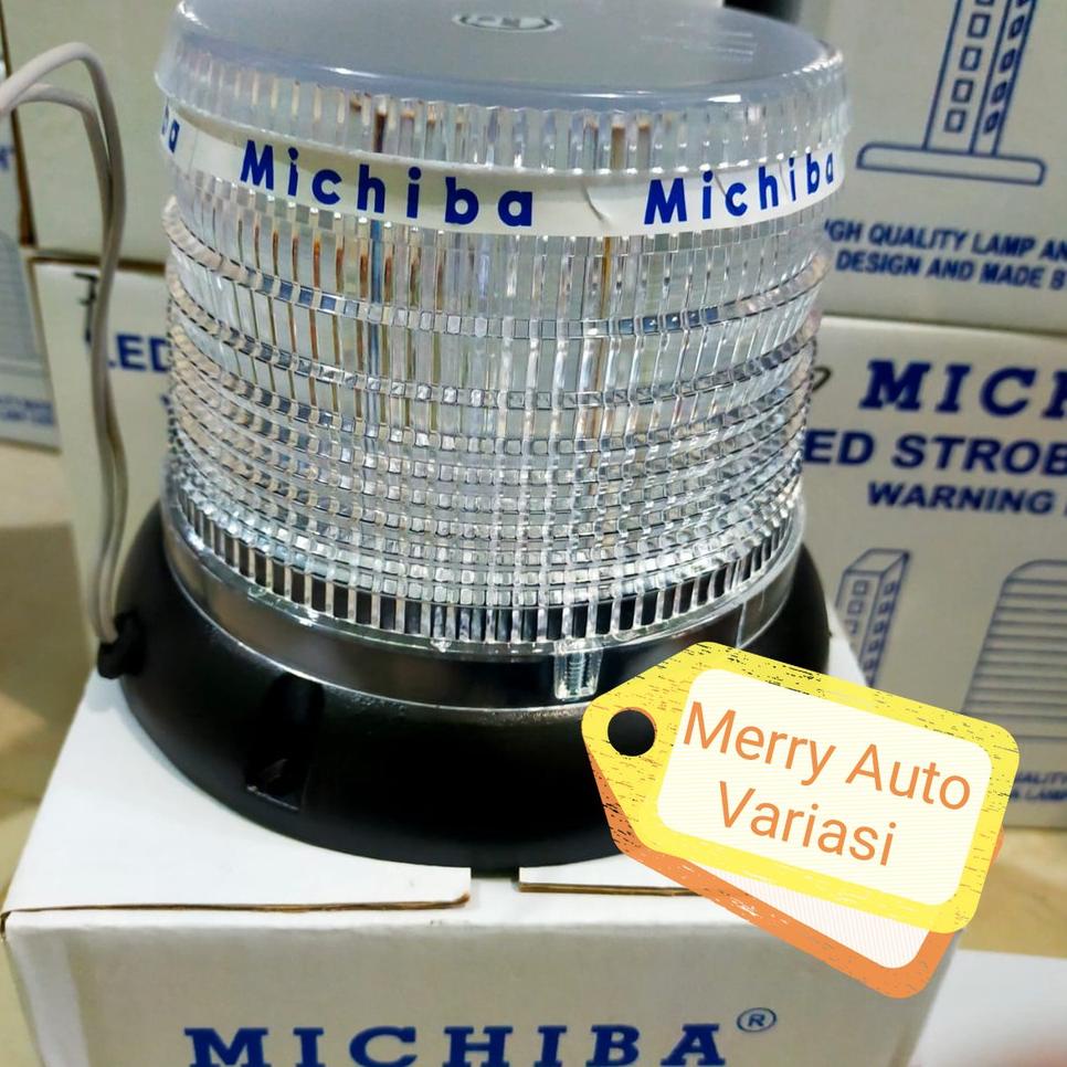 Lampu Rotari Michiba Hijau 12-24 volt 13cm B8W4