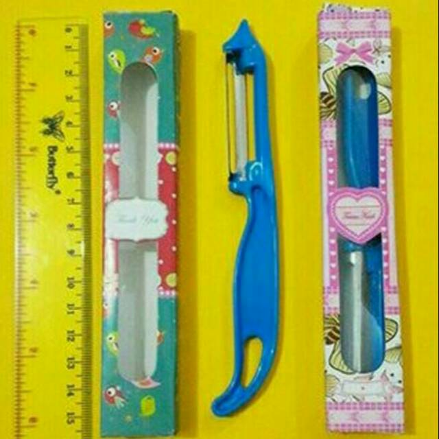 

Souvenir pernikahan pengupas / serutan buah +kemas karton