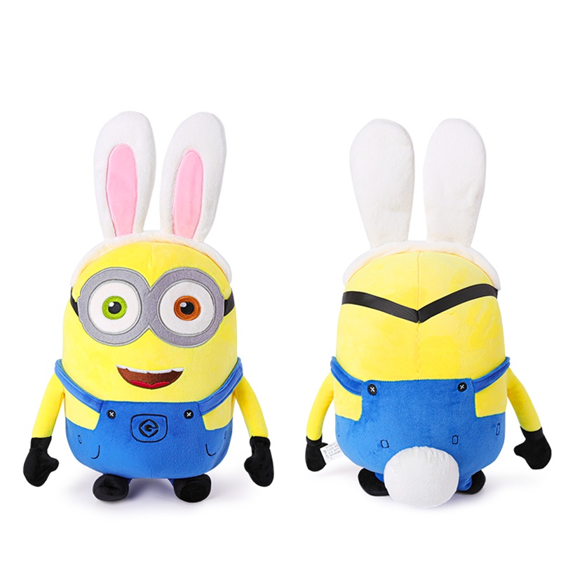 Mainan Boneka Stuffed Plush Minion Despicable Me Bob Stuart Kevin Telinga Kelinci Lucu Untuk Sofa