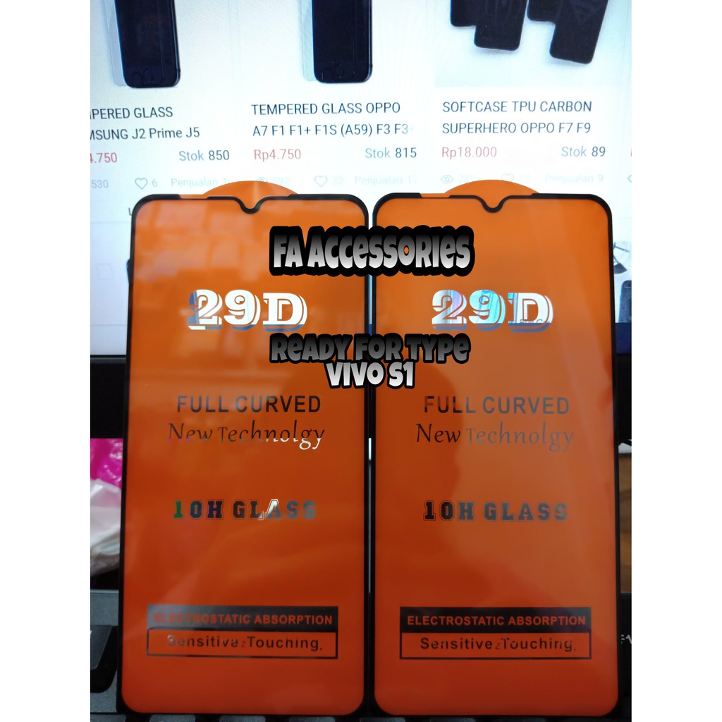 TEMPERED GLASS 21D VIVO S1 FULL LEM