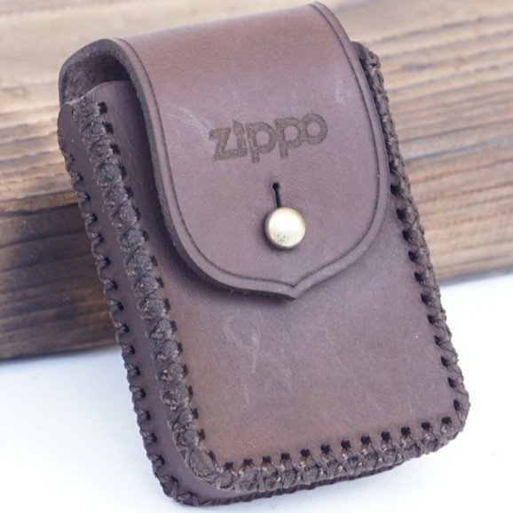 sarung zippo kulit original-case zippo-cover zippo-wadah zippo kulit asli