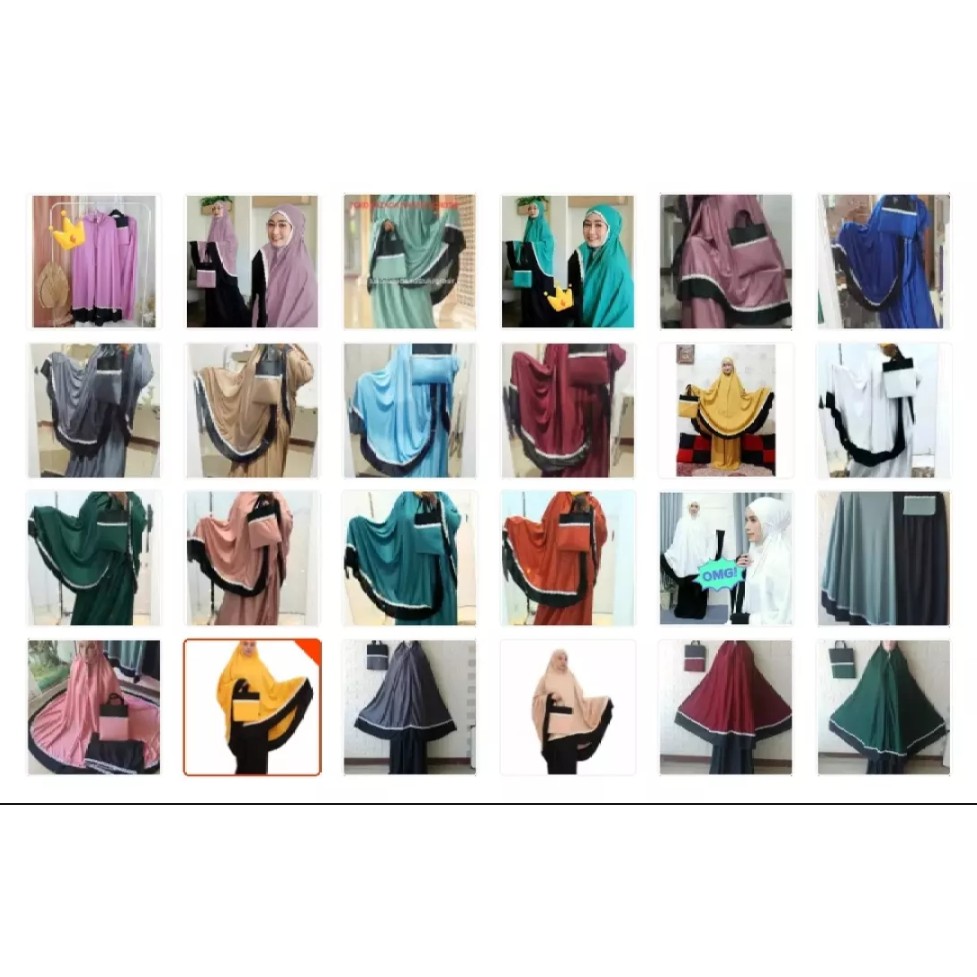 Mukena Traveling Dewasa Kombinasi Bisa Couple Free Tas / Alody's Collection