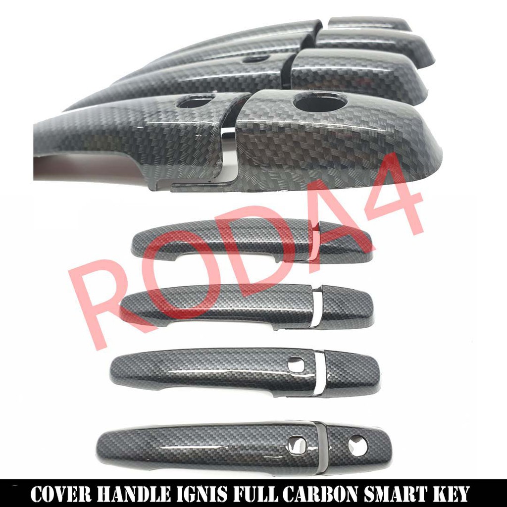 Cover Handle Pegangan Pintu CARBON Mobil Ignis Key